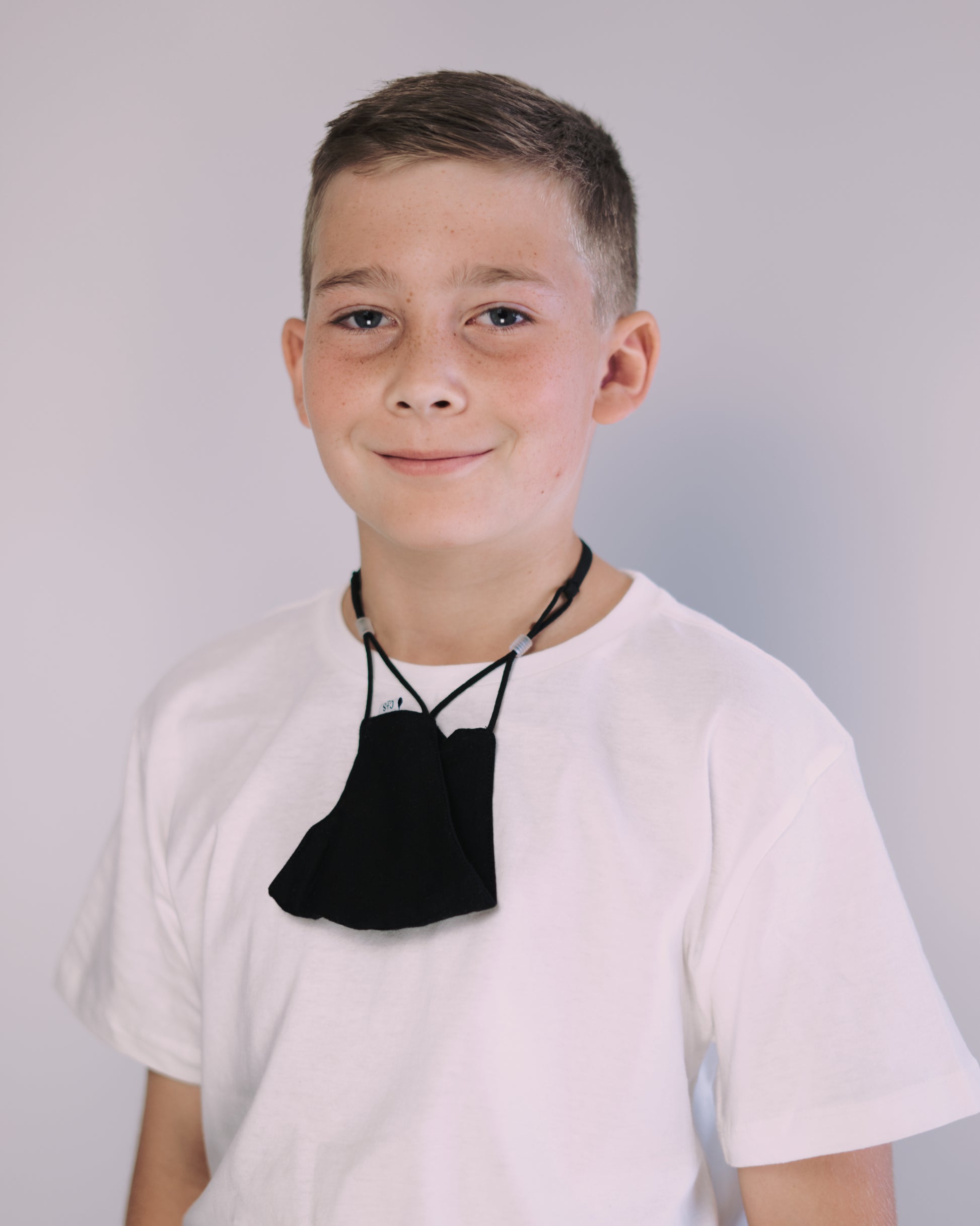 Kids black facemasks forsale facemasksaustralia facemaskstrap SheikeStik wear around neck
